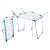 Dimensions of the white and blue folding clothes drying rack