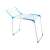 White and blue folding clothes drying rack
