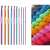 Set of 10 colorful crochet hooks, sizes 0.6mm to 6.5mm