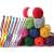 Set of 10 colorful crochet hooks, sizes 0.6mm to 6.5mm