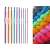 Set of 10 colorful crochet hooks, sizes 0.6mm to 6.5mm