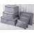 Set of 6 grey travel organizers for suitcase, with mesh and zippered compartments