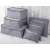 Set of 6 grey travel organizers for suitcase, with mesh and zippered compartments