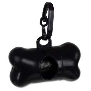 Black bone-shaped poop bag dispenser - Purlov