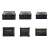 Set of 6 black travel organizers for luggage, including laundry pouches