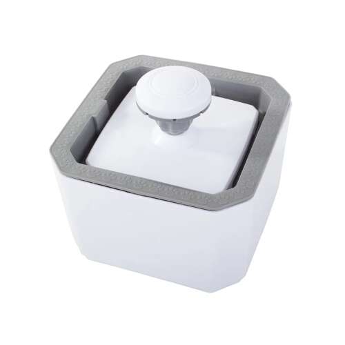 Fântână automată de apă pentru animale de companie, pentru pisici și câini mici, albă.