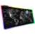 Black XXL LED backlit gaming mousepad with world map design, showing the continents and oceans