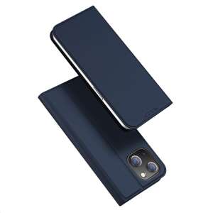 Dux Ducis Skin Pro wallet case for iPhone 15 Pro - blue, open and closed view - Dux Ducis Phone Case