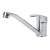 Chrome kitchen sink mixer tap with long spout