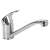 Chrome kitchen sink mixer tap with long spout