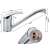 Chrome kitchen sink mixer tap with long spout dimensions