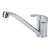 Chrome kitchen sink mixer tap with long spout
