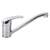 Chrome kitchen sink mixer tap with long spout