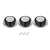 3 pack of replacement pot lid knobs, stainless steel with black heat resistant handles