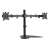 EQuip Economy Podwójny Stojak na Monitor Biurkowy, czarny, do monitorów 17-32 cali
