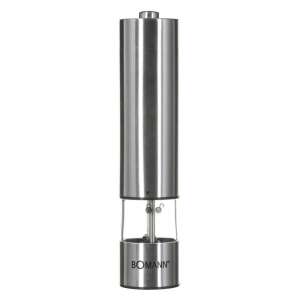 Bomann PSM 437 CB electric pepper mill, stainless steel, adjustable grind, battery powered - Spice Rack