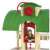 BRIO World Travel Switching Set, wooden train set with station, trains, tracks, and bridge