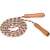 Beige jump rope with red accents and wooden handles