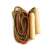 Red, green, and yellow jump rope with wooden handles