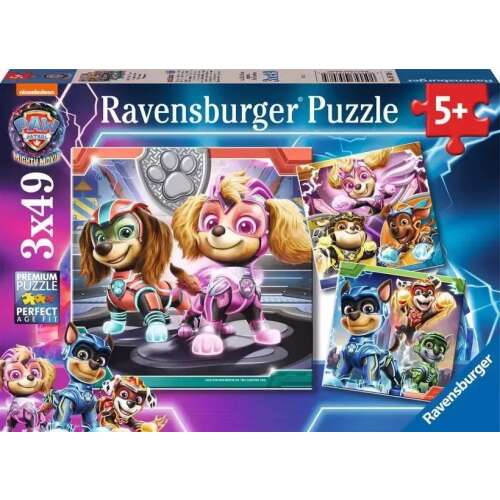 Ravensburger Paw Patrol Der Film 3 in 1 Puzzle, 3x49 Teile, ab 5 Jahren
