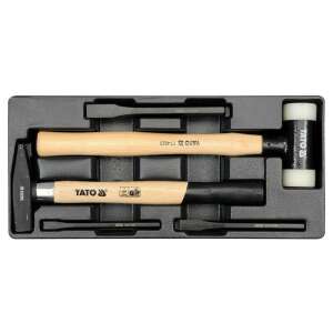 YATO Kalapács és véső készlet 5 részes (fiókbetét)