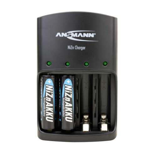 Ansmann NiZn töltő négy AA akkumulátorral