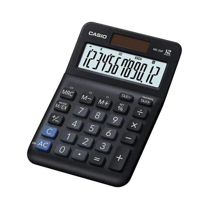 Casio MS-20F Asztali számológép Fekete MS-20F
