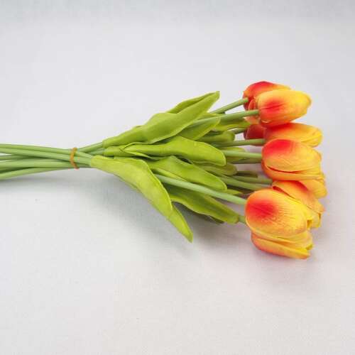 Tulipán habgumi 10 szálas 35cm #narancs