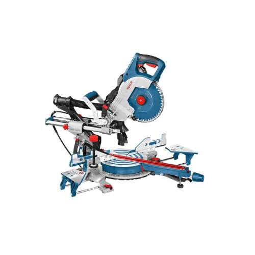 Bosch GCM 8 SDE csúszósínes leszabó- gérvágó fűrész, 8 hüvelykes pengével, 1600W, 3500-5000 ford./perc, 52° dőlésszög, 60° gérszög