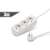 Delight 3-way power strip with 3m cable, white
