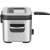 Sencor SFR 6200SS deep fryer, stainless steel, black accents, side view