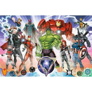 Puzzle 160el Super Shape XL Marvel The Avengers - Odwaga Avengers 50023 Trefl Junior 84314635 - Trefl Puzzle