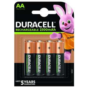 Baterie Duracell AA, 2500 mAh, ładowalne, 4 sztuki - Duracell E-mail