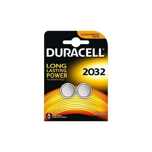 Duracell 2032 3V lítium gomb elem, 2 db