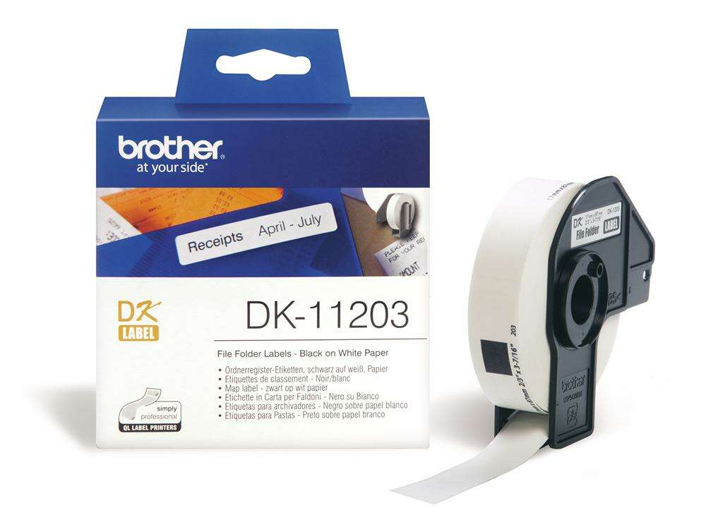 Brother DK-11203 Címke - 300 db - 17x87 mm - Fehér