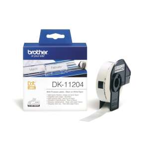 Brother DK-11204 elővágott öntapadós címke 400db/tekercs 17mm x 54mm Fehér DK11204