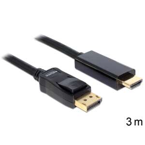 Adapterkabel DisplayPort-Stecker > HDMI-Stecker (schwarz, 3 Meter) 73521765 - Delock DisplayPort-Konverter