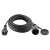 Black outdoor extension cord with IP44 protection, 20 meters long, 1 socket, Home nv 7-20/gy