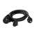 Black outdoor extension cord with IP44 protection, 20 meters long, 1 socket, Home nv 7-20/gy