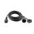Black outdoor extension cord with IP44 protection, 20 meters long, 1 socket, Home nv 7-20/gy