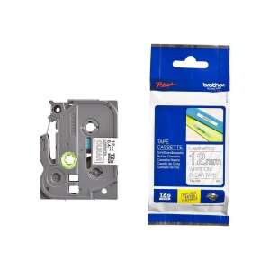 Brother TZE-135 laminált P-touch szalag (12mm) Fehér on Clear - 8m TZE135
