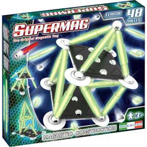 Supermag: Classic Glow 48 darabos mágneses építőjáték 72754137 