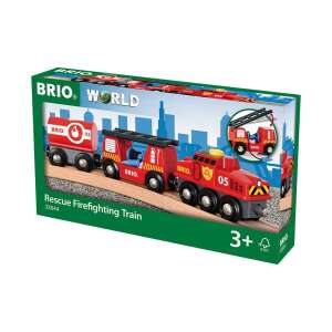 BRIO World Sürgősségi tűzoltó vonat - Piros 72762279 Vonat, vasúti elem, autópálya