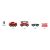 Set de 4 piese BRIO World Rescue Firefighting Train, componente tren de jucărie din lemn