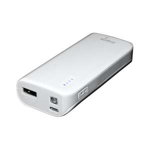 MediaRange MR751 Power Bank 5200mAh, biały, widok pod kątem - Zewnętrzna bateria i powerbank