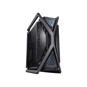 Asus ROG Hyperion GR701 computer case, black, angled view - Computer Case
