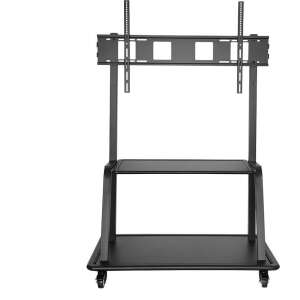 NewStar NS-M4000 NeoMounts 60-105 inch LCD TV/Monitor stand, black, with wheels, 2 shelves - TV Stand and Wall Mount