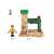 BRIO World Signal Station wooden toy, train set accessory, green and brown, with a red knob, showing the contents of the set