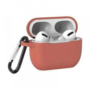 Cellect Apple AirPods Pro Coral Silicone Case with Carabiner - Headset Accessory
