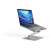 Durable Rise 17" Laptop állvány - Ezüst, ferde nézet, laptop